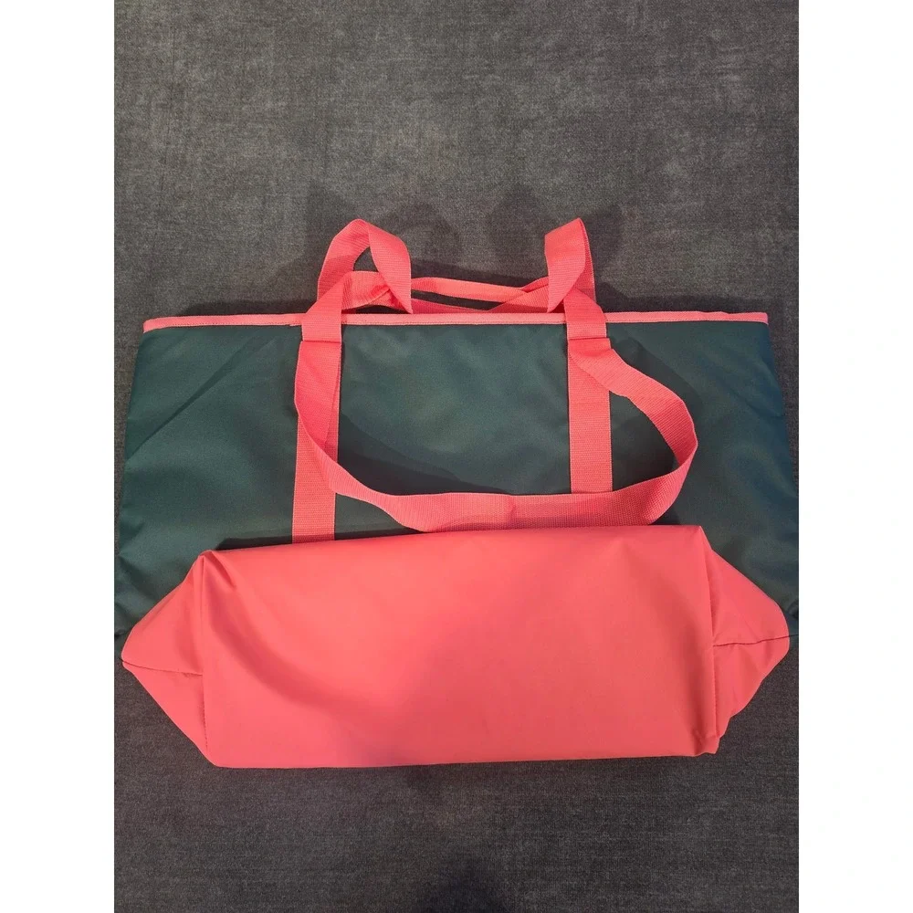 Member's Mark Dual Carry Insulated Shopper 10 Gallon Tote Bag Green Coral NWT
